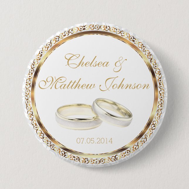 Wedding Souvenirs, Gifts, Giveaways for Guests Pinback Button (Front)