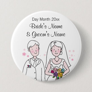 Wedding Souvenirs, Gifts, Giveaways for Guests Pinback Button