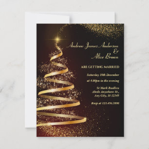 Wedding sparkle christmas tree Invitation