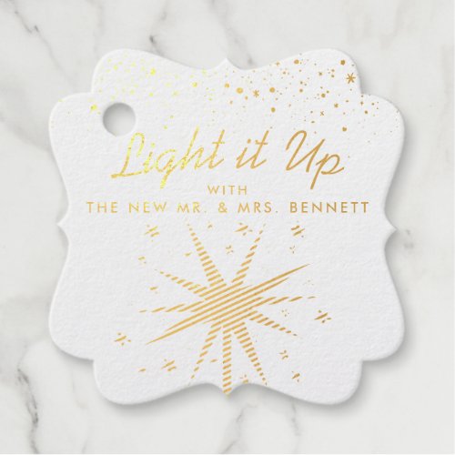 Wedding Sparkler Light Up Favor Tags