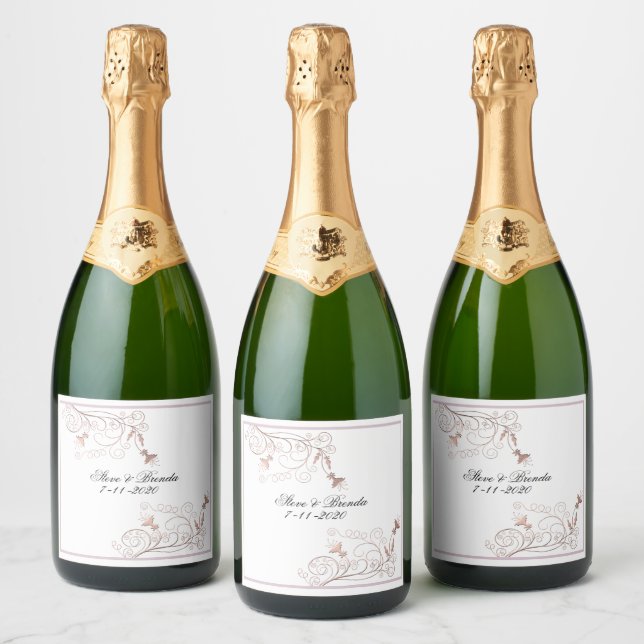 Wedding Sparkling Wine Labels (Bottles)