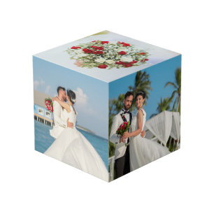 Wedding Special Moments Photo Cube Newlyweds Gift
