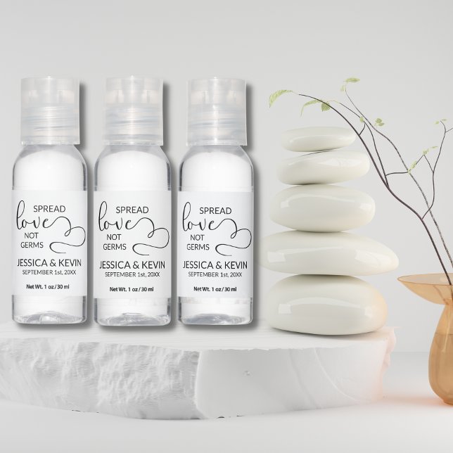 Wedding Spread Love Not Germs Favors Hand Sanitizer (Creator Uploaded)