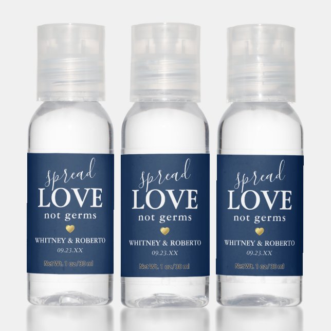Wedding Spread Love Not Germs Hand Sanitizer (Set)