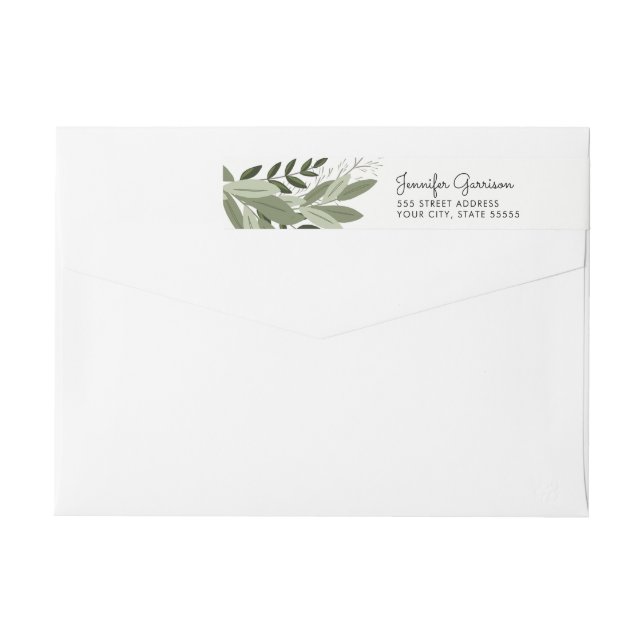 Wedding Sprigs Return Address Label (Back)