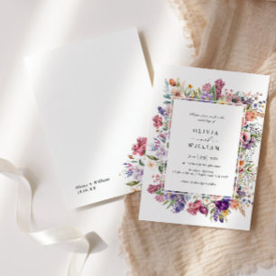 Wedding Spring Flower Garden Frame Invitation