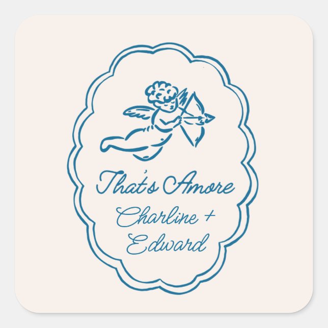 Wedding Square Sticker (Front)