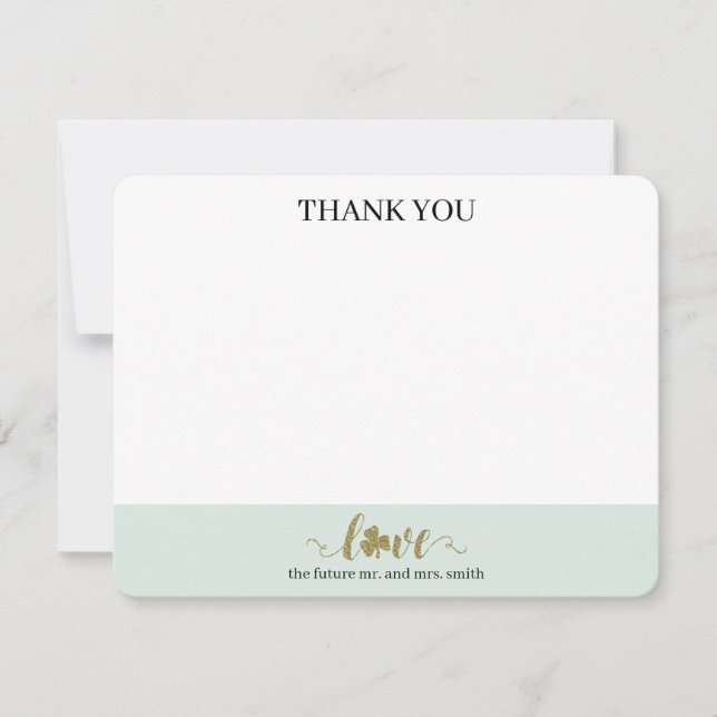 Wedding St. Patrick's Day Thank you from Both Note Card (Front)