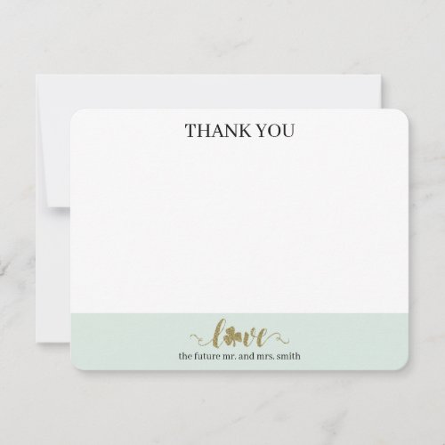 Wedding St Patricks Day Thank you from Both Note Card