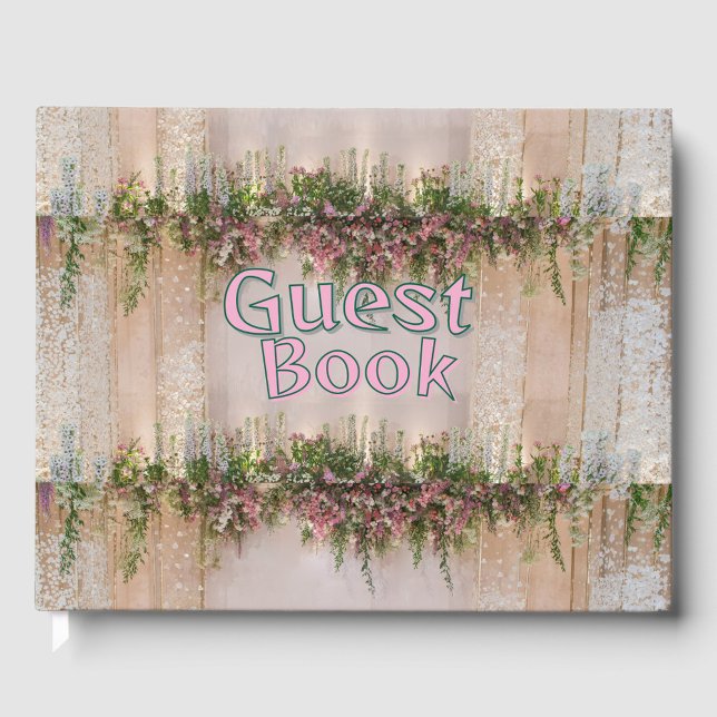Wedding Stage  Guest Book (A beautifully designed guest book with floral decorations!)