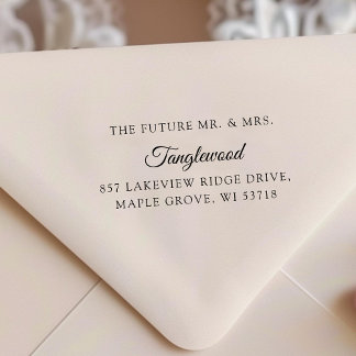 [Wedding Stamp] The Future Mr & Mrs Address Label Self-inking Stamp