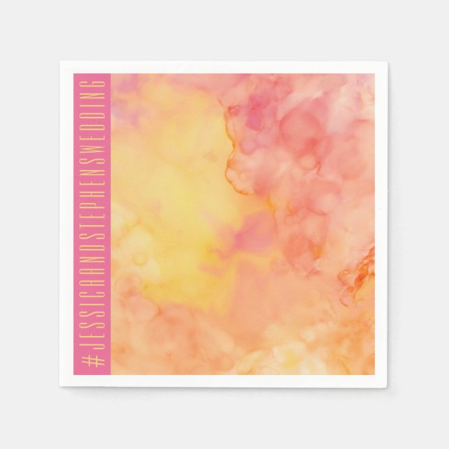 Wedding Standard Napkin Fresh Flowers Floral (Front)