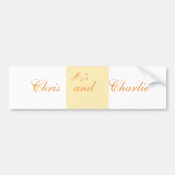 Wedding Stationary And Civil Ceremony Customise Bumper Sticker by artistjandavies at Zazzle