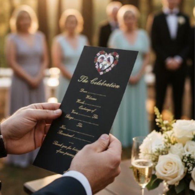 Wedding Stationery - Black Wedding Program  (Creator Uploaded)
