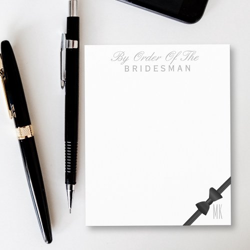 Wedding Stationery By Order of the Bridesman Sheet