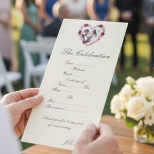 Wedding Stationery - Cream Wedding Program