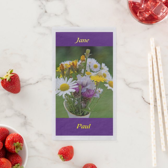 Wedding Stationery Paper Guest Towels (Insitu)