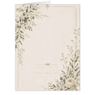 Wedding Stationery with Natural Botanical Charm Card