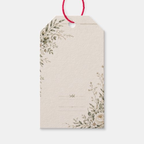 Wedding Stationery with Natural Botanical Charm Gift Tags