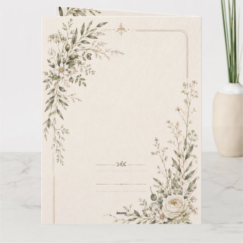 Wedding Stationery with Natural Botanical Charm Thank You Card