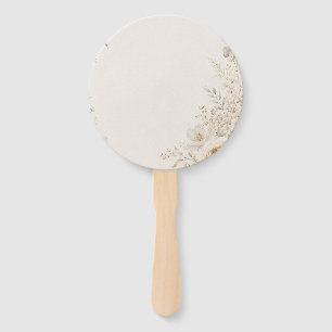 Wedding Stationery with Refined Neutral Details Hand Fan