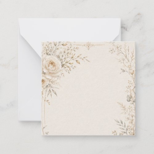Wedding Stationery with Refined Neutral Details Note Card