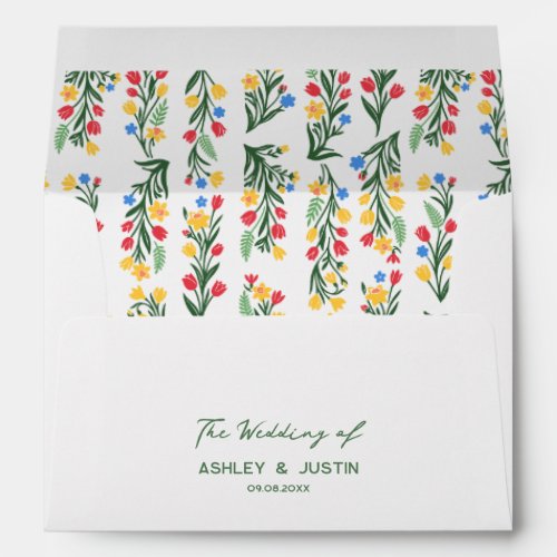 Wedding Steel Blue Vintage Crest Invitation Custom Envelope