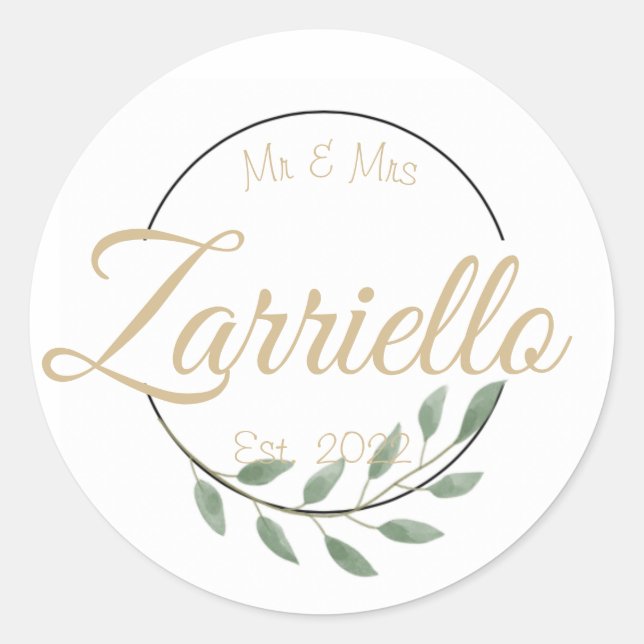 wedding Sticker (Front)
