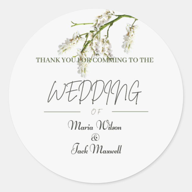 wedding Sticker (Front)