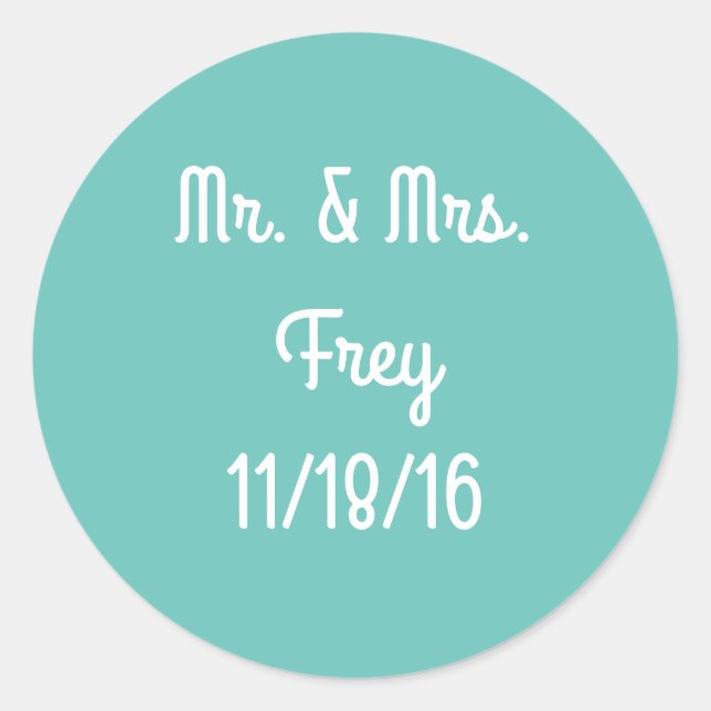 Wedding Sticker (Front)