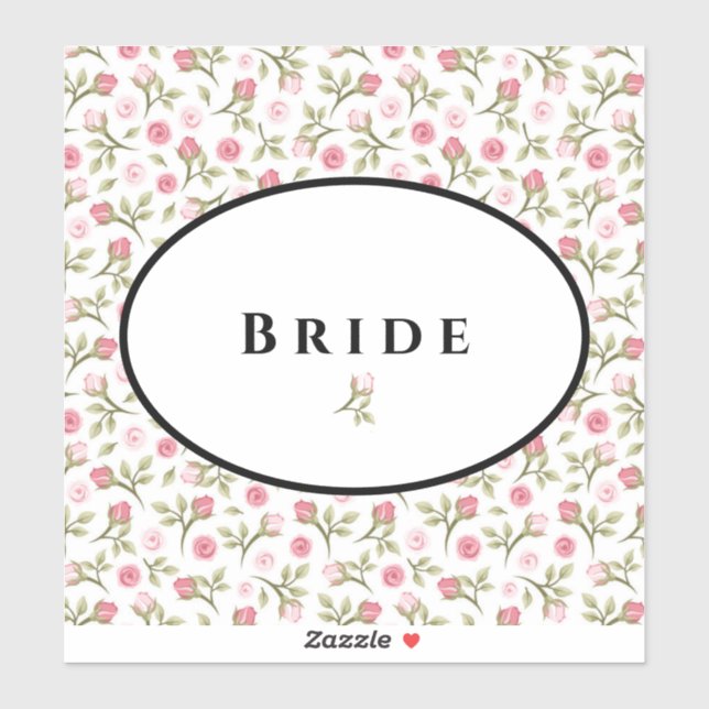 Wedding Sticker Bride Roses (Sheet)