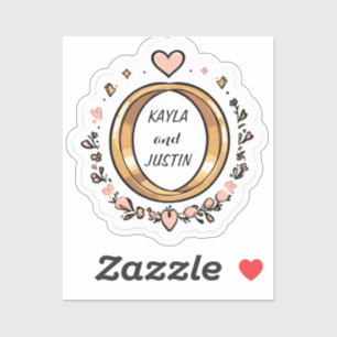  Wedding Sticker   Cute Romantic Vinyl Sticker