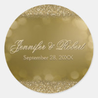 Wedding Sticker Gold