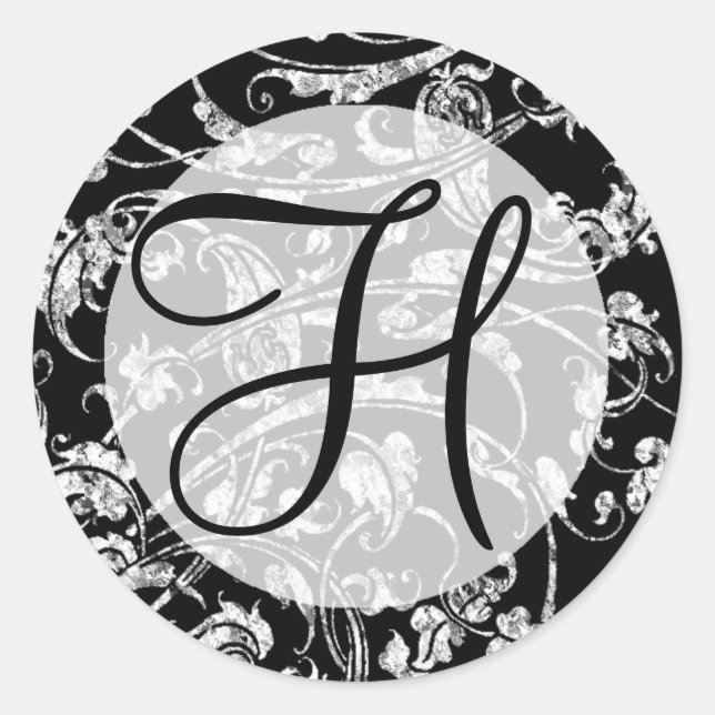 Wedding Stickers Monogram H (Front)