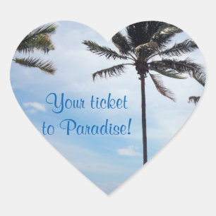 Wedding Stickers to Seal Envelope - Palm Tree I