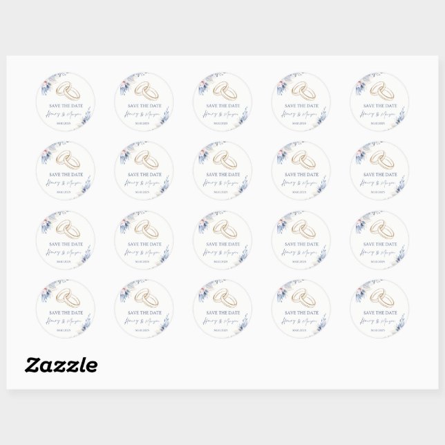 Wedding stickers to stick on an envelope  (Sheet)
