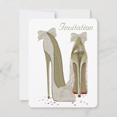 Wedding Stiletto High Heels Invitation