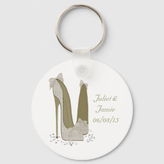 Wedding Stiletto Shoes Art Gifts Keychain