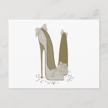 Wedding Stiletto Shoes Art Postcard by shoe_art at Zazzle