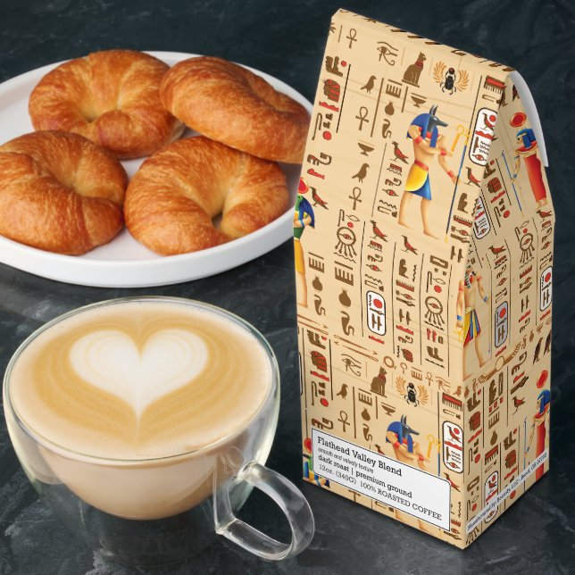 Wedding Style Gold Egyptian Hieroglyphs  Deities  Roasted Coffee (Breakfast)
