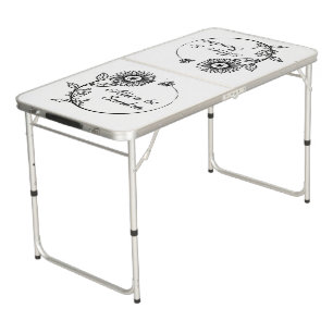 Wedding Sunflower Beer Pong Table