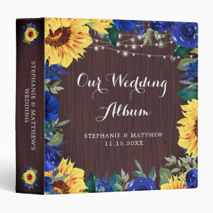 Sunflower Wedding Book 8x10 Photo Album Ring Bound Wedding 