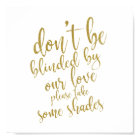 Wedding sunglasses favors Gold 8x10 Wedding Sign