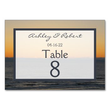Wedding Sunset Table Numbers Cards by henishouseofpaper at Zazzle