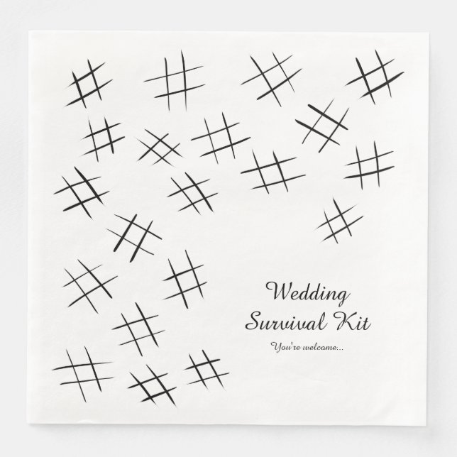 Wedding Survival Kit Paper Napkin - B (Front)
