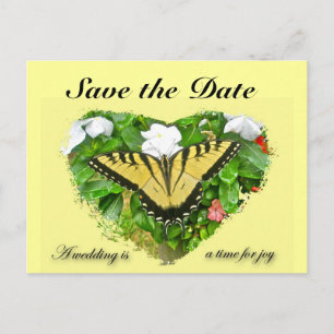 Wedding Swallowtail Butterfly Items Announcement Postcard