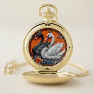 Wedding Swans Pocket Watch