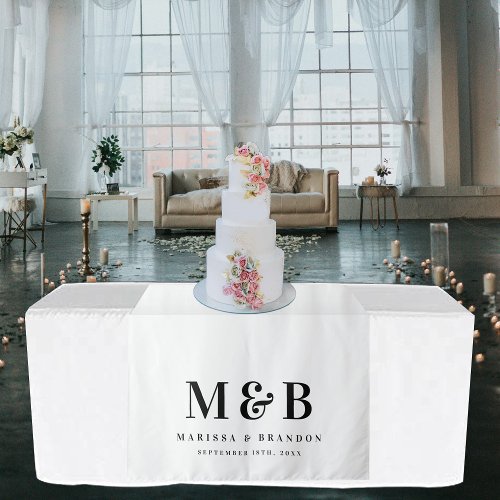 Wedding Sweetheart Table Runner Monogram Sign