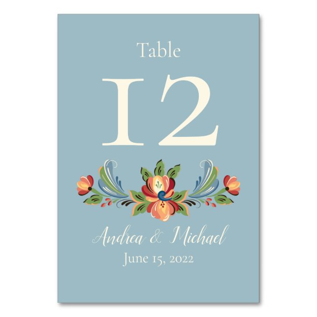 Wedding Table Card (Front)