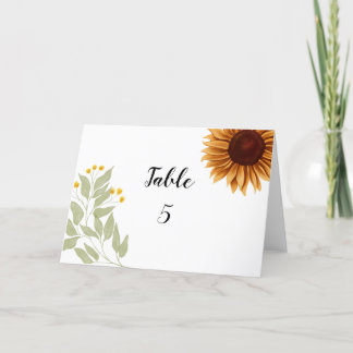Wedding table card